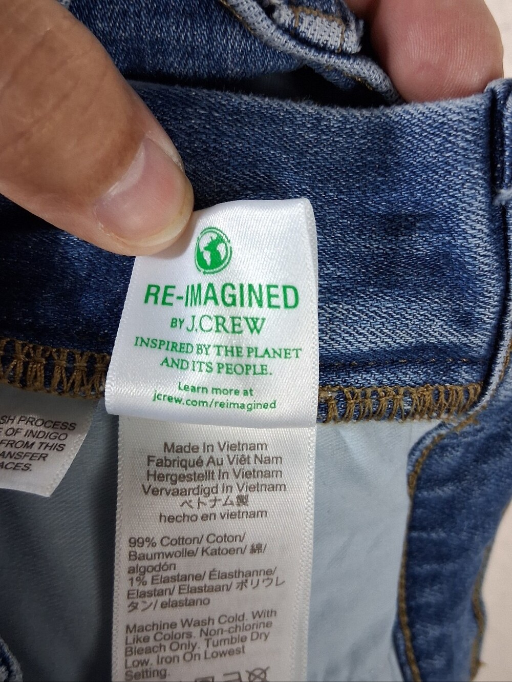 J.Crew 9" Vintage Slim Straight Women 30 Bensen Wash Blue Denim Distressed Jean - Picture 15 of 16
